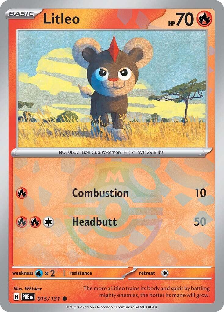 Litleo (015/131) (Master Ball Pattern) [Scarlet & Violet: Prismatic Evolutions] | Clutch Gaming