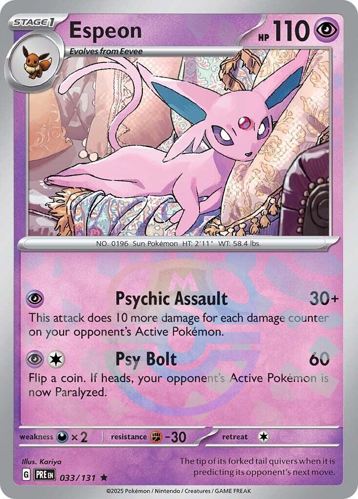 Espeon (033/131) (Master Ball Pattern) [Scarlet & Violet: Prismatic Evolutions] | Clutch Gaming