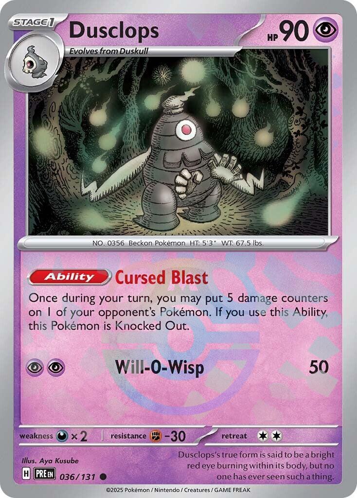 Dusclops (036/131) (Master Ball Pattern) [Scarlet & Violet: Prismatic Evolutions] | Clutch Gaming