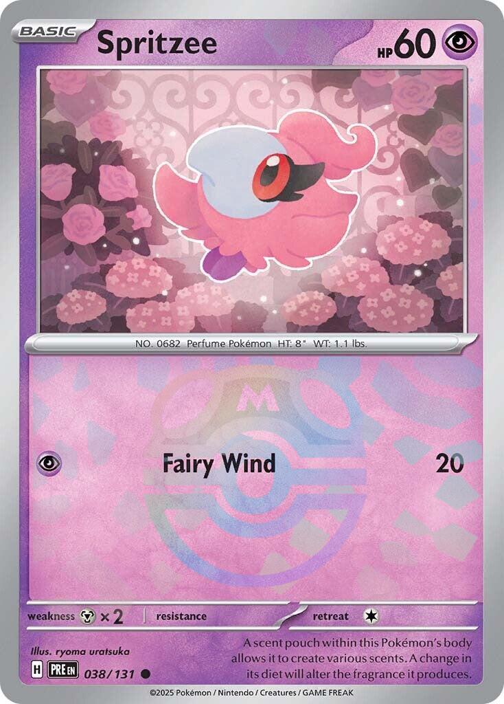 Spritzee (038/131) (Master Ball Pattern) [Scarlet & Violet: Prismatic Evolutions] | Clutch Gaming