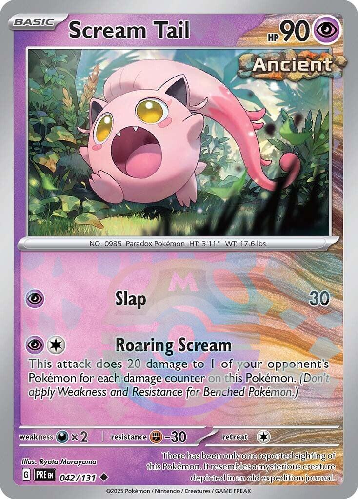 Scream Tail (042/131) (Master Ball Pattern) [Scarlet & Violet: Prismatic Evolutions] | Clutch Gaming