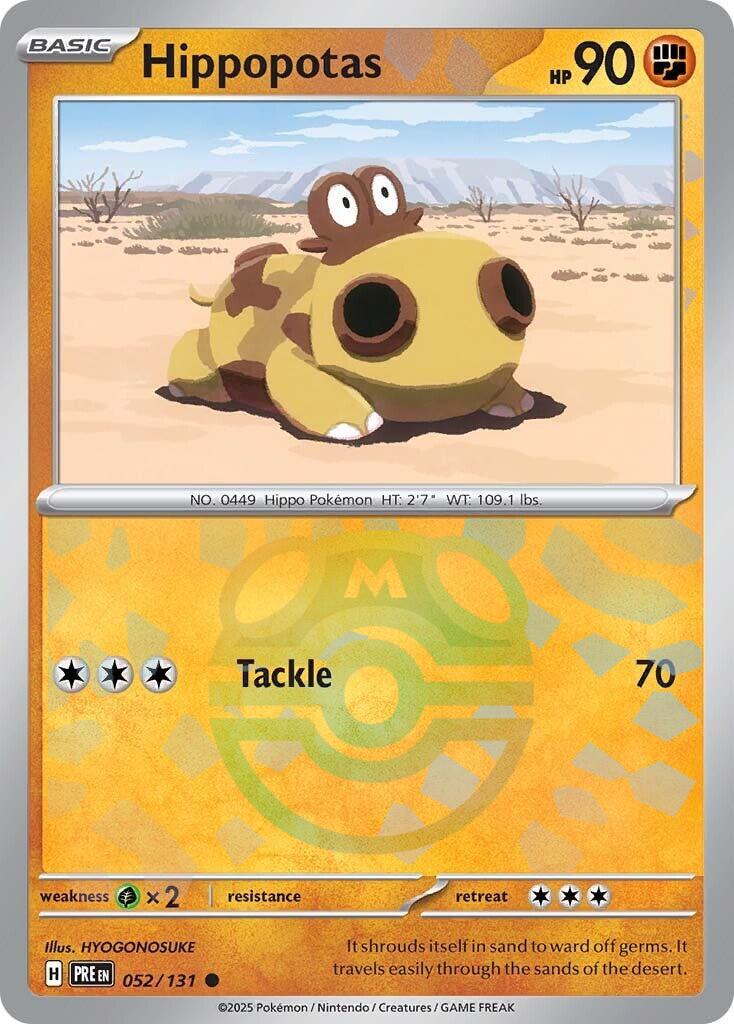 Hippopotas (052/131) (Master Ball Pattern) [Scarlet & Violet: Prismatic Evolutions] | Clutch Gaming