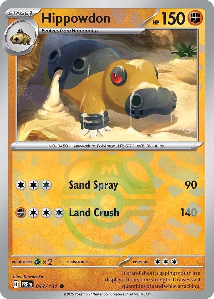 Hippowdon (053/131) (Master Ball Pattern) [Scarlet & Violet: Prismatic Evolutions] | Clutch Gaming