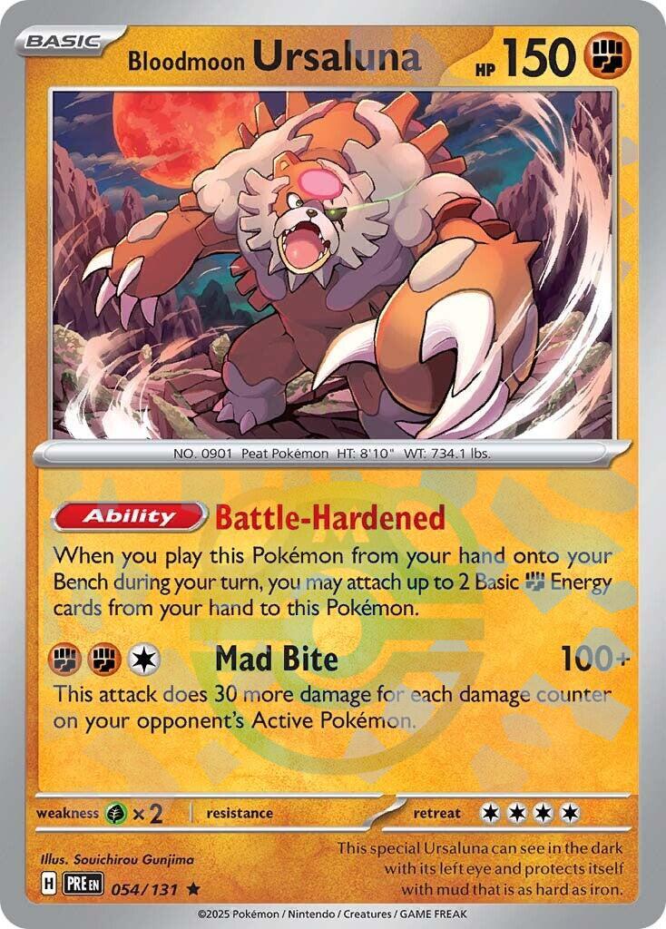 Bloodmoon Ursaluna (054/131) (Master Ball Pattern) [Scarlet & Violet: Prismatic Evolutions] | Clutch Gaming