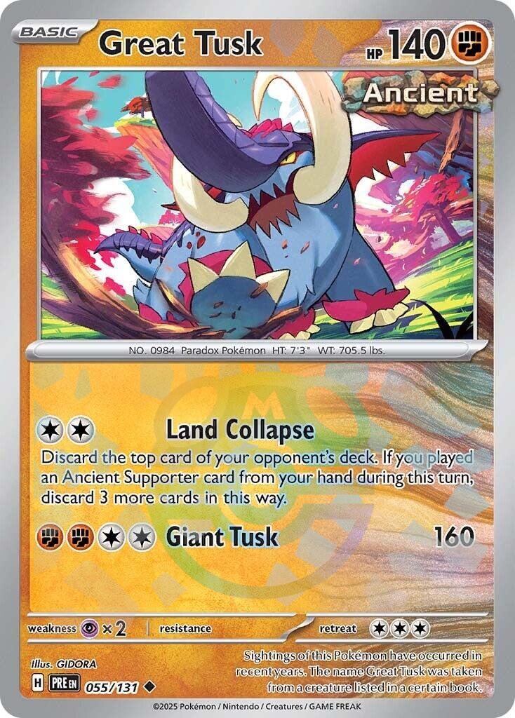 Great Tusk (055/131) (Master Ball Pattern) [Scarlet & Violet: Prismatic Evolutions] | Clutch Gaming