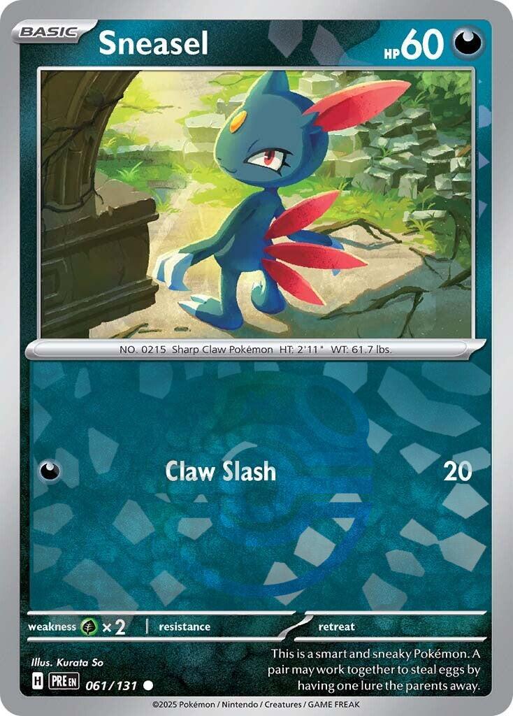 Sneasel (061/131) (Master Ball Pattern) [Scarlet & Violet: Prismatic Evolutions] | Clutch Gaming