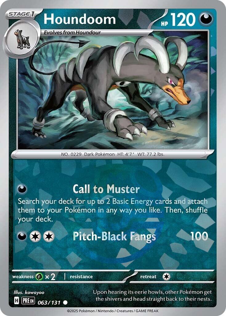 Houndoom (063/131) (Master Ball Pattern) [Scarlet & Violet: Prismatic Evolutions] | Clutch Gaming
