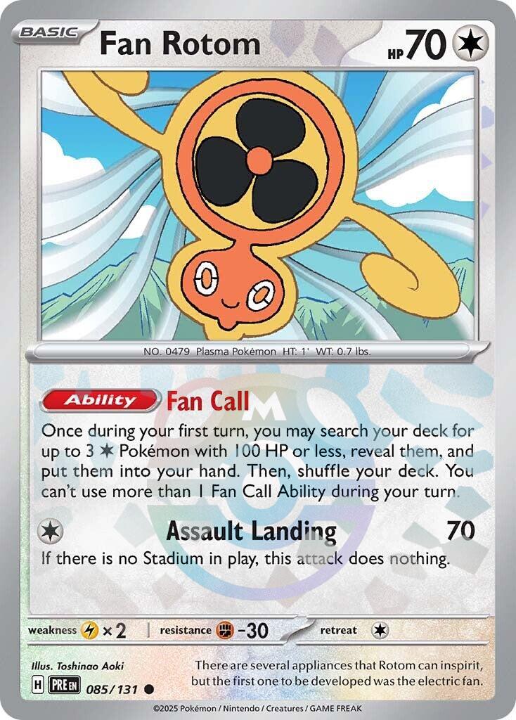 Fan Rotom (085/131) (Master Ball Pattern) [Scarlet & Violet: Prismatic Evolutions] | Clutch Gaming