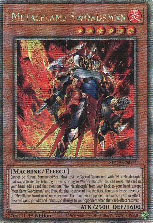 Metalflame Swordsman (Quarter Century Secret Rare) [SUDA-EN014] Quarter Century Secret Rare | Clutch Gaming