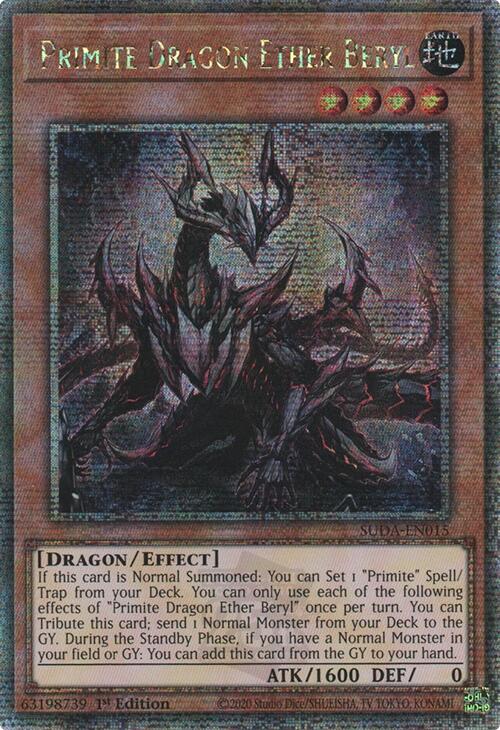 Primite Dragon Ether Beryl (Quarter Century Secret Rare) [SUDA-EN015] Quarter Century Secret Rare | Clutch Gaming