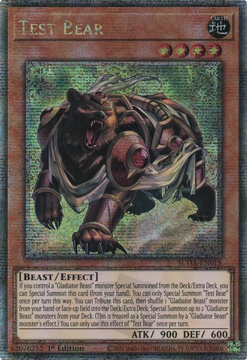 Test Bear (Quarter Century Secret Rare) [SUDA-EN018] Quarter Century Secret Rare | Clutch Gaming