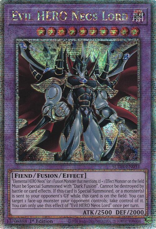 Evil HERO Neos Lord (Quarter Century Secret Rare) [SUDA-EN031] Quarter Century Secret Rare | Clutch Gaming