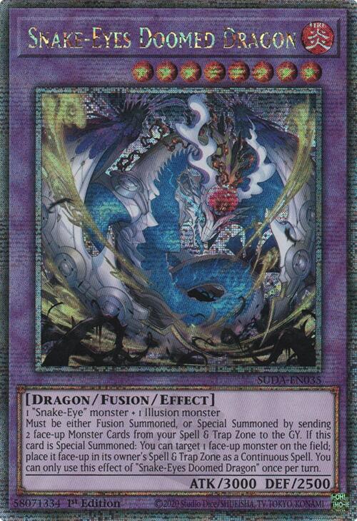 Snake-Eyes Doomed Dragon (Quarter Century Secret Rare) [SUDA-EN035] Quarter Century Secret Rare | Clutch Gaming