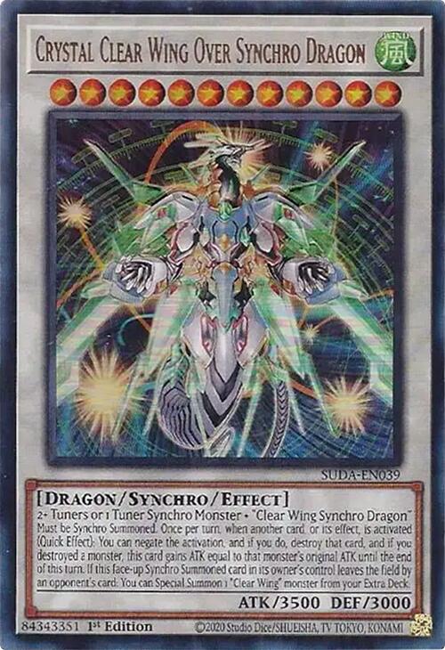 Crystal Clear Wing Over Synchro Dragon [SUDA-EN039] Ultra Rare | Clutch Gaming