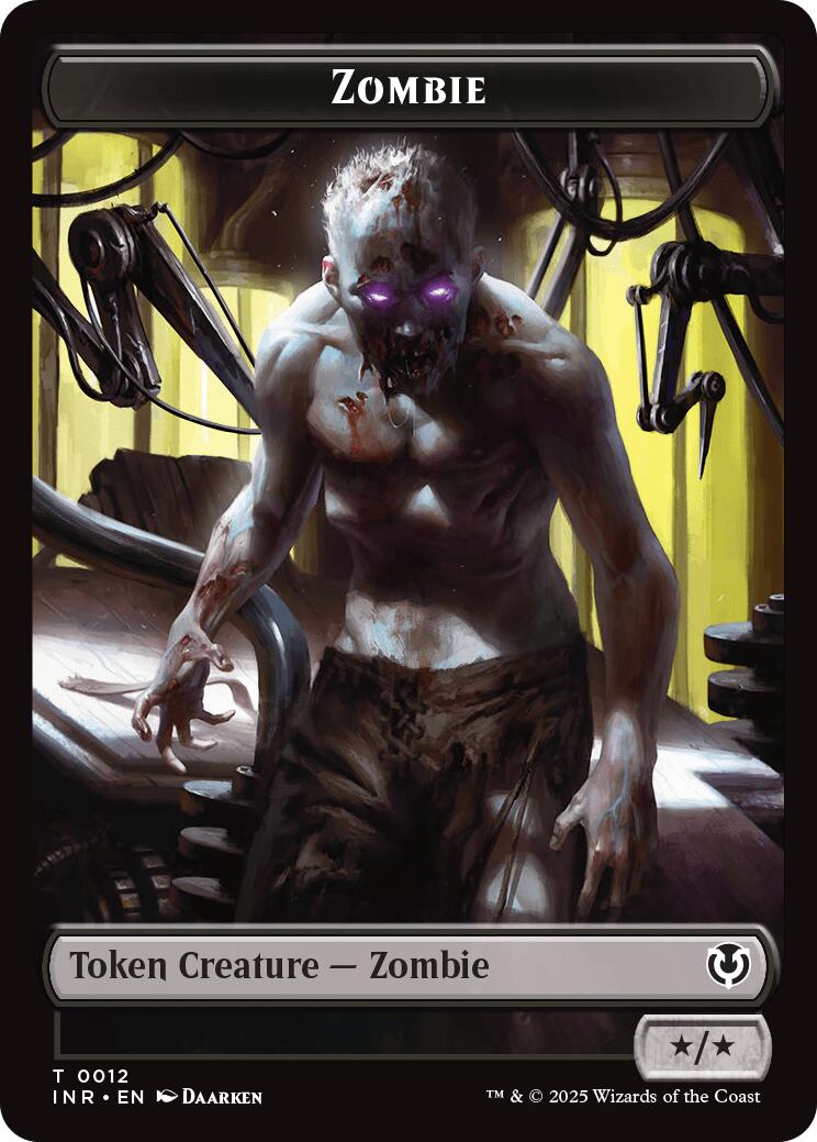 Zombie (0011) // Zombie (0012) Double-Sided Token [Innistrad Remastered Tokens] | Clutch Gaming