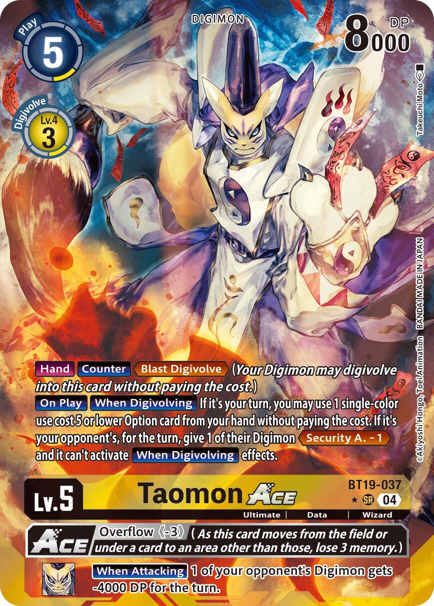 Taomon ACE [BT19-037] (Alternate Art) [Release Special Booster Ver.2.5] | Clutch Gaming