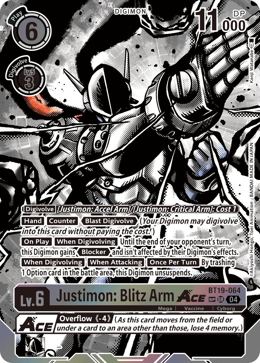 Justimon: Blitz Arm ACE [BT19-064] (Textured) [Release Special Booster Ver.2.5] | Clutch Gaming