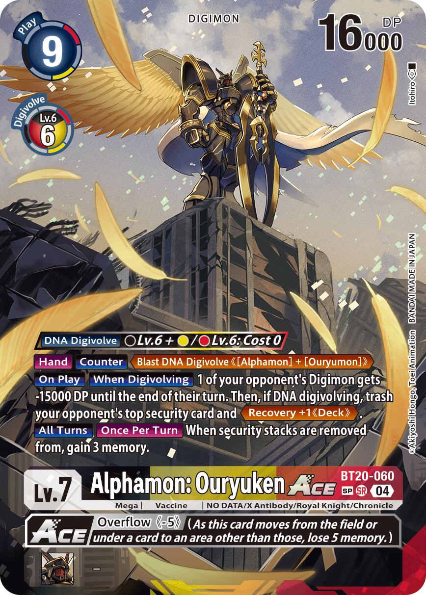 Alphamon: Ouryuken ACE [BT20-060] (Textured) [Release Special Booster Ver.2.5] | Clutch Gaming