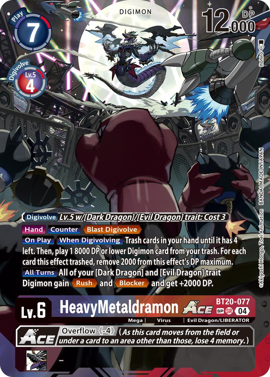 HeavyMetaldramon ACE [BT20-077] (Textured) [Release Special Booster Ver.2.5] | Clutch Gaming