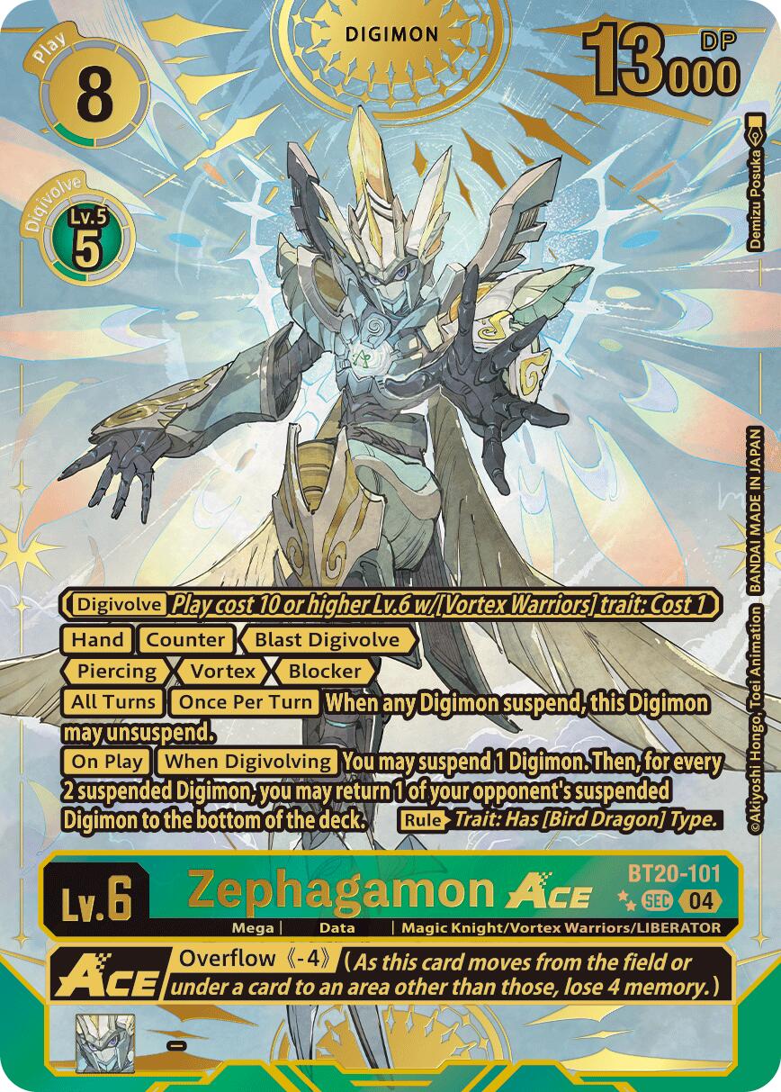 Zephagamon ACE [BT20-101] (Rare Pull) [Release Special Booster Ver.2.5] | Clutch Gaming