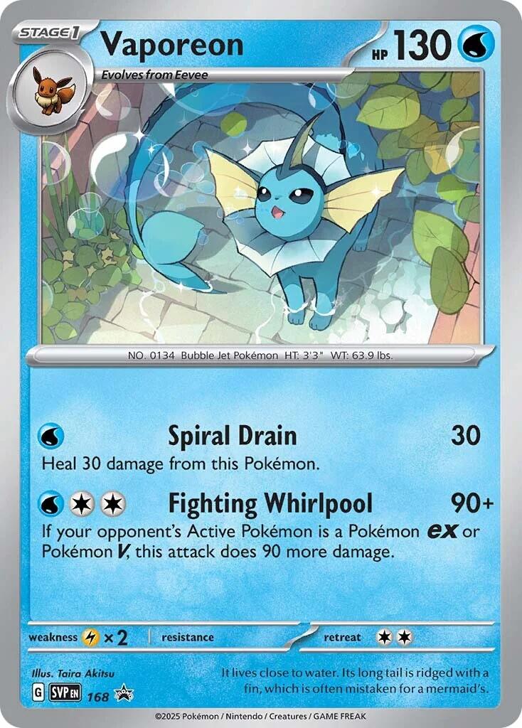 Vaporeon (SVP168) [Scarlet & Violet: Black Star Promos] | Clutch Gaming