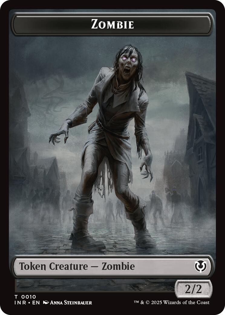 Zombie (0010) // Blood Double-Sided Token [Innistrad Remastered Tokens] | Clutch Gaming