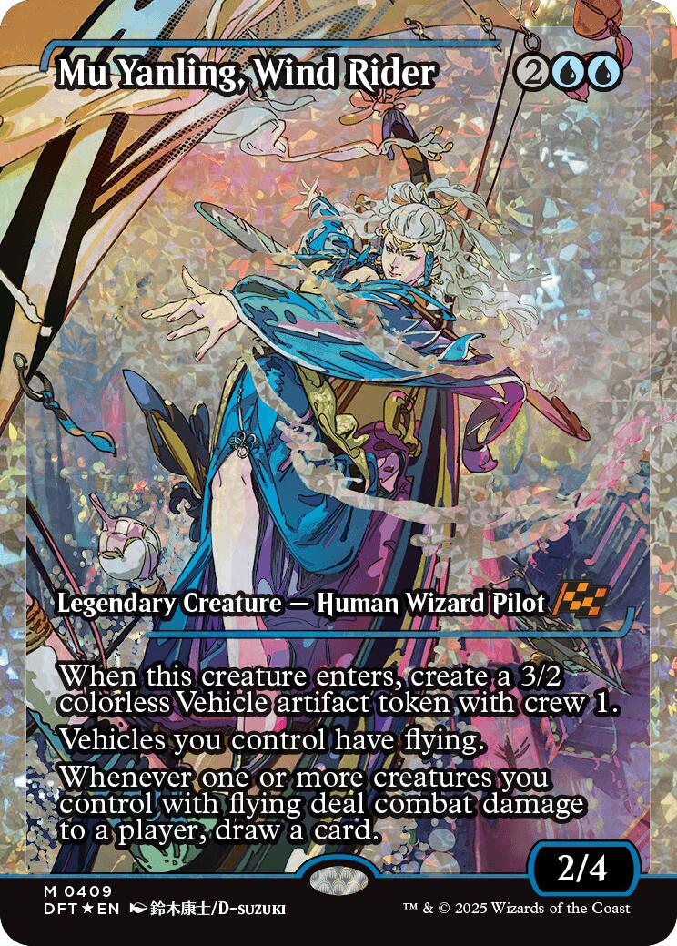 Mu Yanling, Wind Rider (Showcase Fracture Foil) (Japanese) [Aetherdrift] | Clutch Gaming