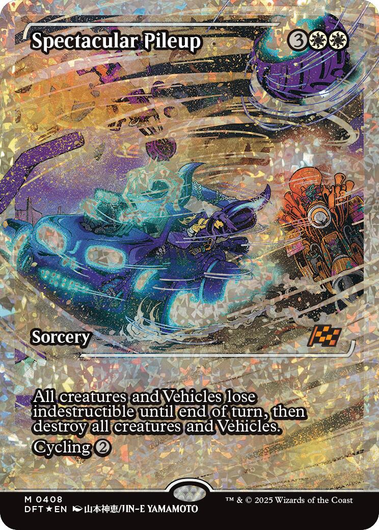 Spectacular Pileup (Showcase Fracture Foil) (Japanese) [Aetherdrift] | Clutch Gaming