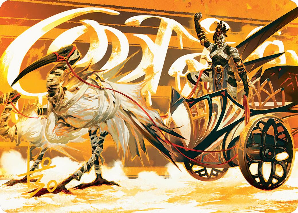 Skyseer's Chariot Art Card (Gold-Stamped Signature) [Aetherdrift Art Series] | Clutch Gaming