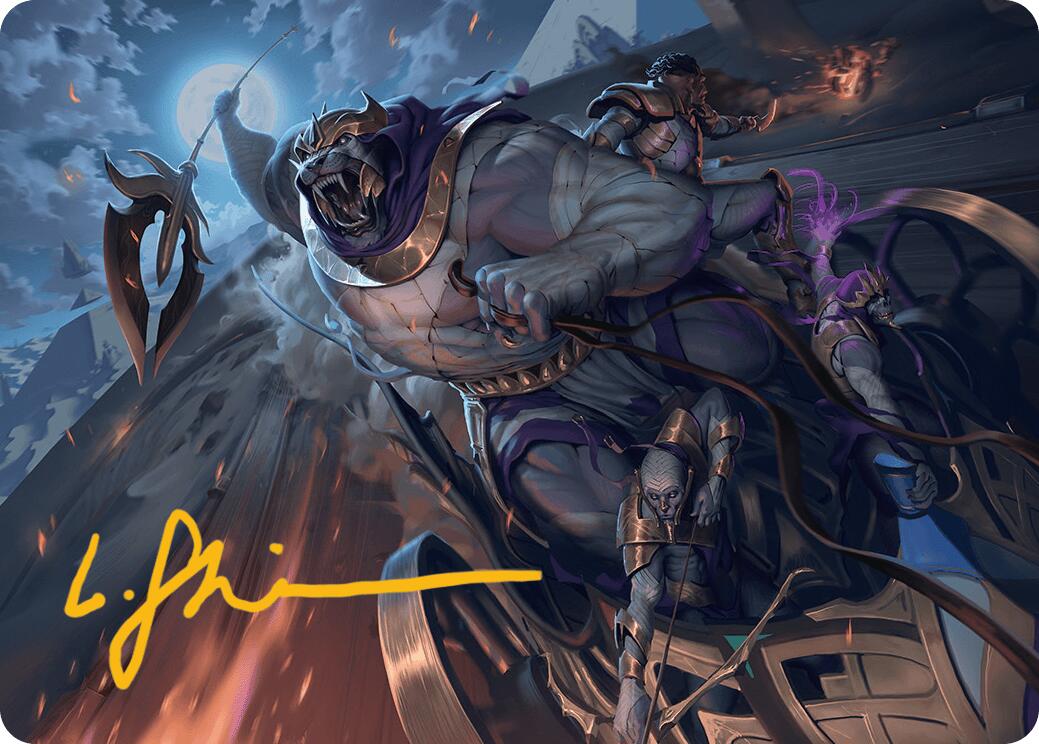 Zahur, Glory's Past Art Card (Gold-Stamped Signature) [Aetherdrift Art Series] | Clutch Gaming