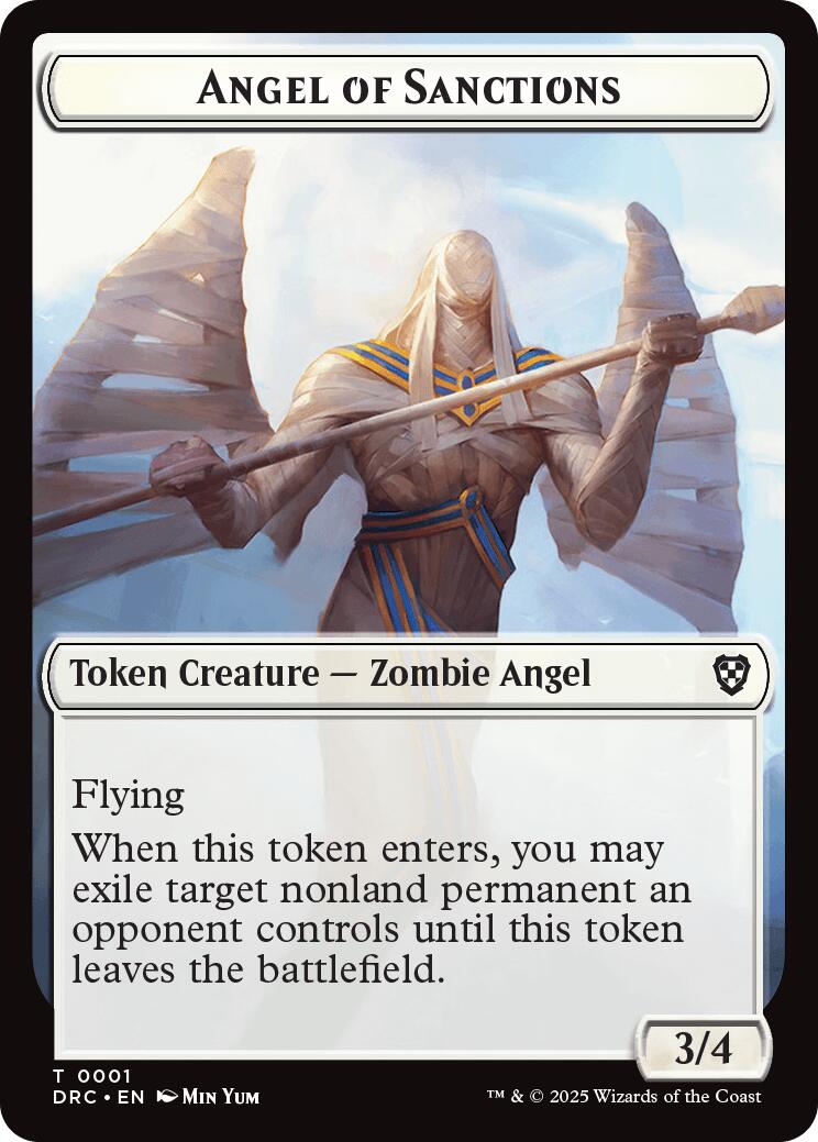 Angel of Sanctions // Zombie (0003) Double-Sided Token [Aetherdrift Tokens] | Clutch Gaming