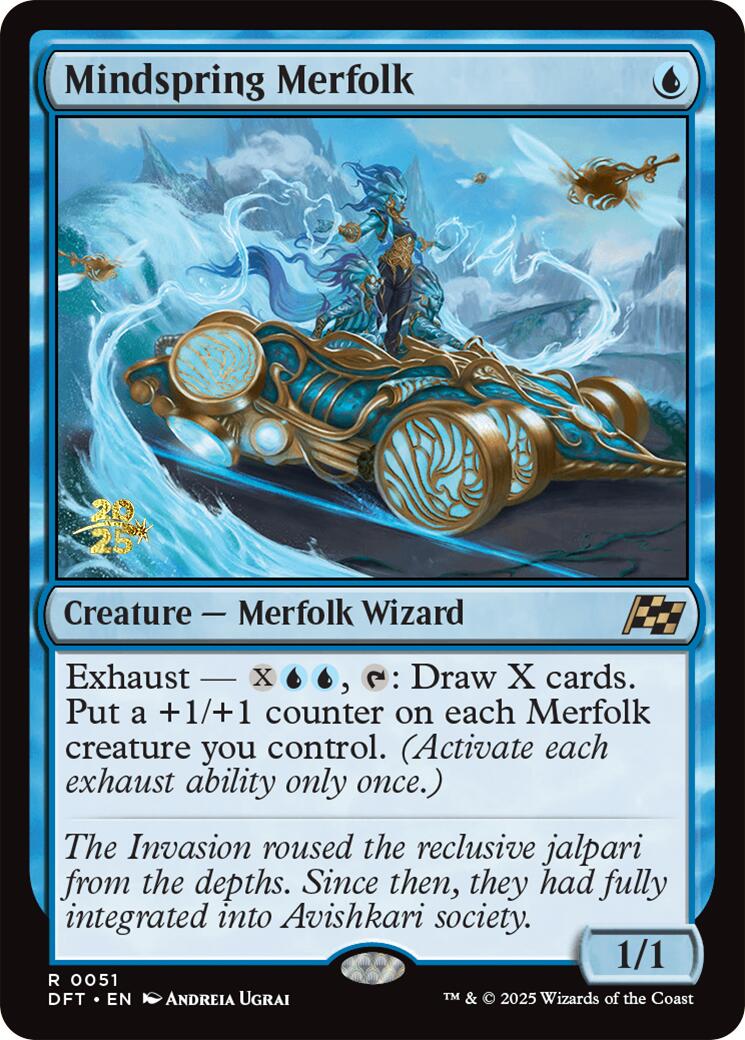 Mindspring Merfolk [Aetherdrift Prerelease Promos] | Clutch Gaming