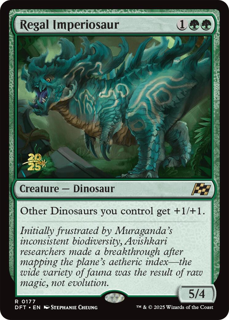 Regal Imperiosaur [Aetherdrift Prerelease Promos] | Clutch Gaming