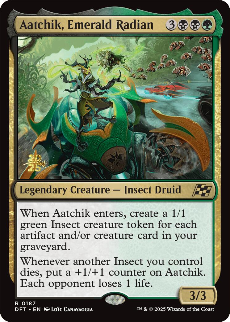 Aatchik, Emerald Radian [Aetherdrift Prerelease Promos] | Clutch Gaming