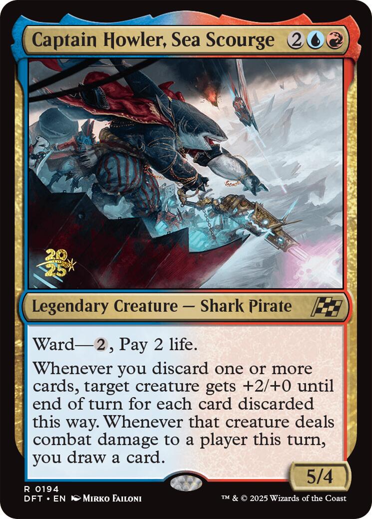 Captain Howler, Sea Scourge [Aetherdrift Prerelease Promos] | Clutch Gaming