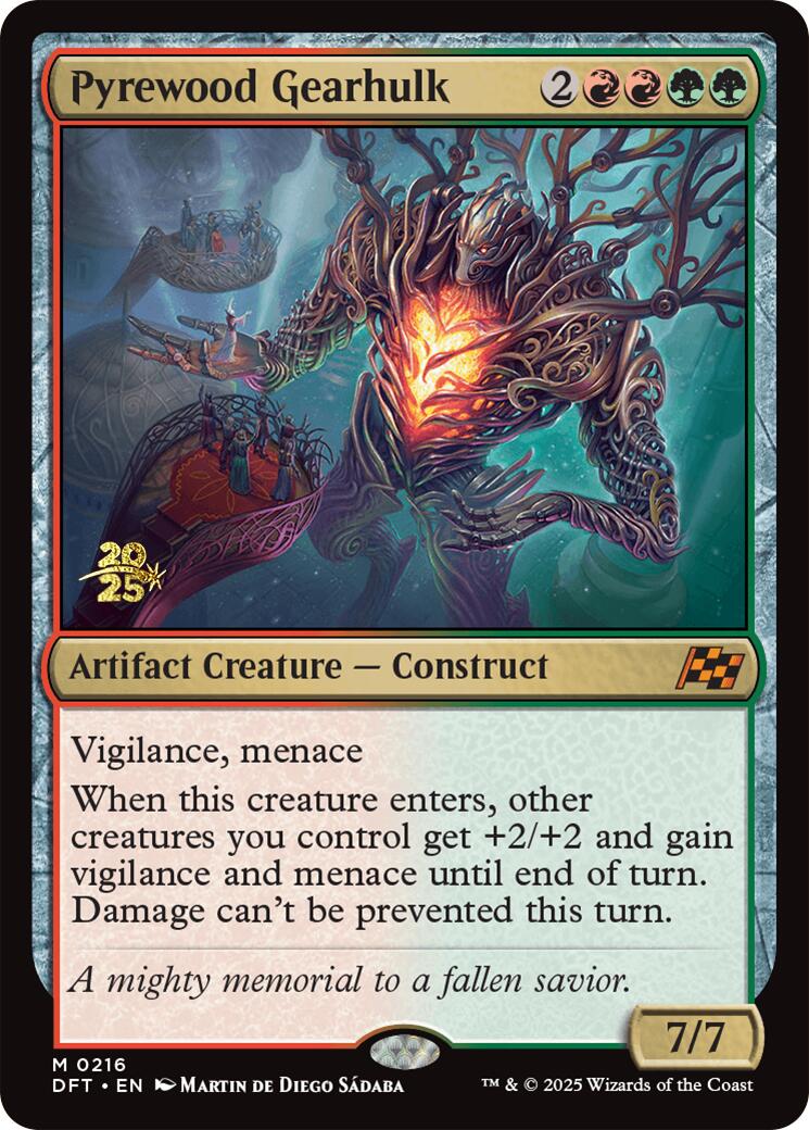 Pyrewood Gearhulk [Aetherdrift Prerelease Promos] | Clutch Gaming