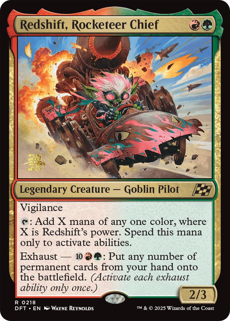 Redshift, Rocketeer Chief [Aetherdrift Prerelease Promos] | Clutch Gaming