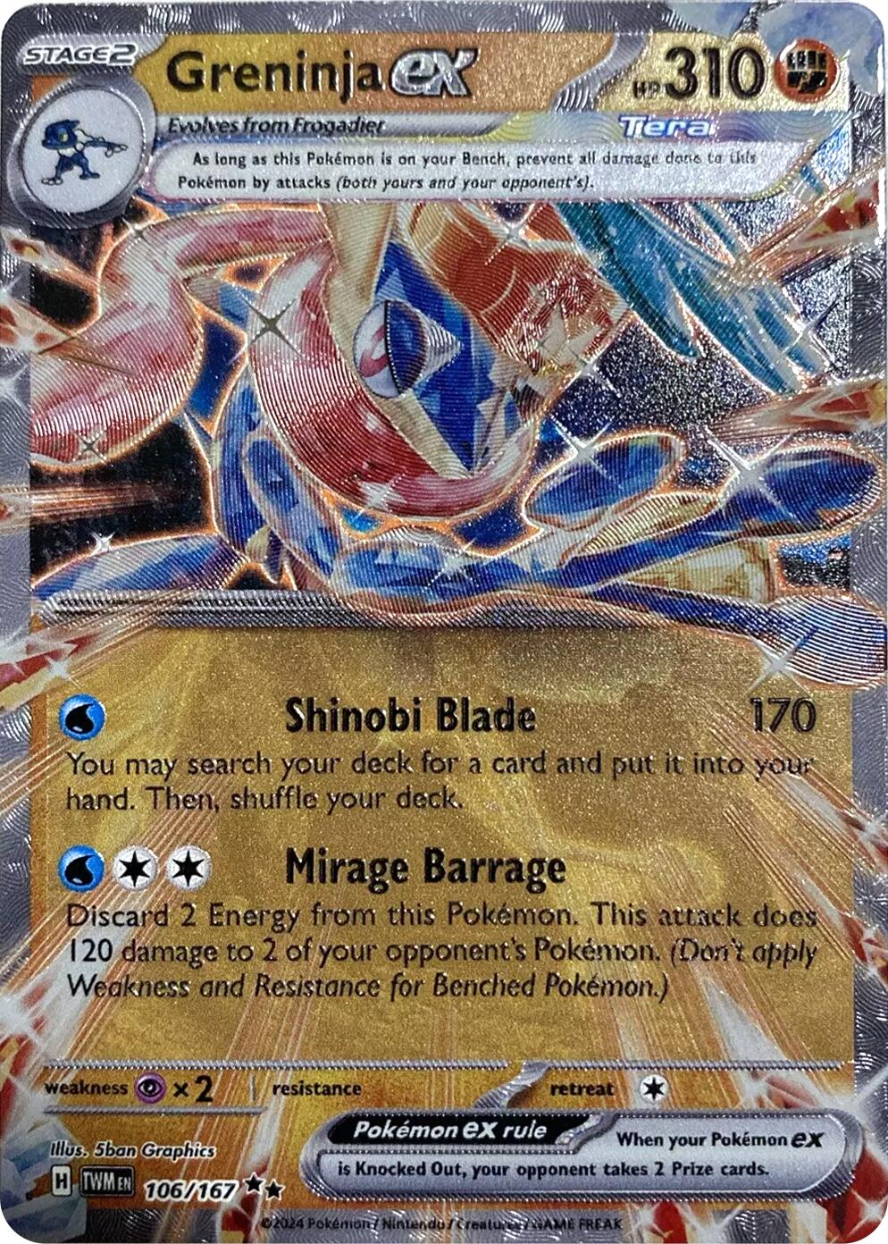 Greninja ex (106/167) (GameStop Metal Card) [Miscellaneous Cards] | Clutch Gaming