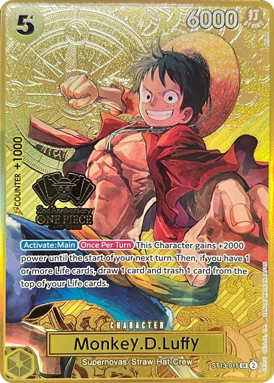 Monkey.D.Luffy (Japanese Version 2nd Anniversary Set) [One Piece Promotion Cards] | Clutch Gaming