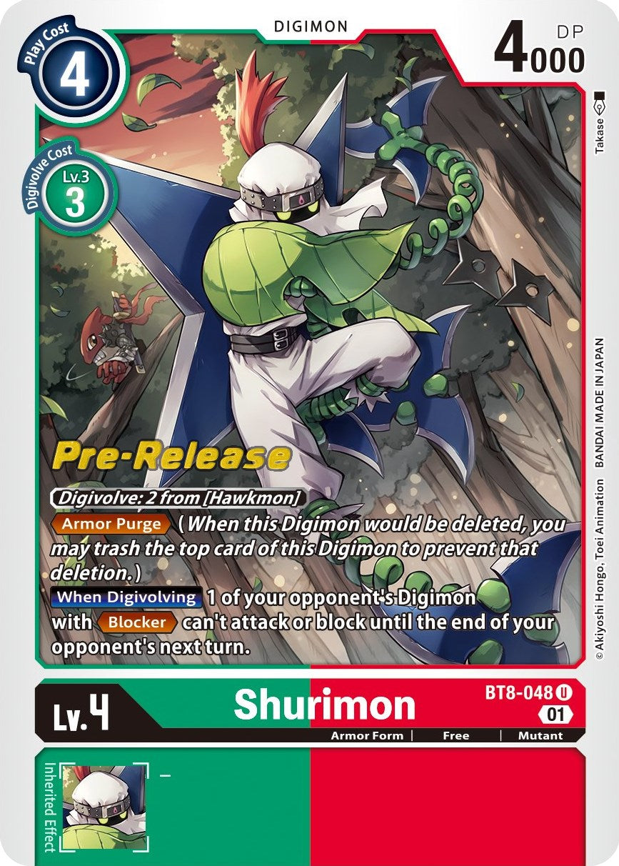 Shurimon [BT8-048] [New Awakening Pre-Release Cards] | Clutch Gaming