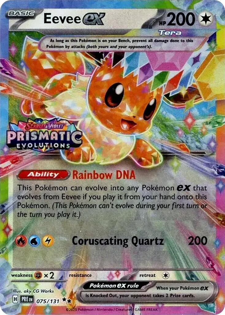 Eevee ex (075/131) (Prismatic Evolutions Stamp) [Scarlet & Violet: Prismatic Evolutions] | Clutch Gaming