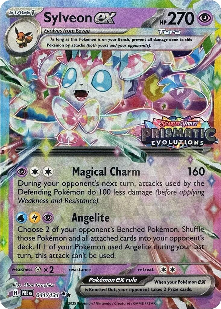Sylveon ex (041/131) (Prismatic Evolutions Stamp) [Scarlet & Violet: Prismatic Evolutions] | Clutch Gaming