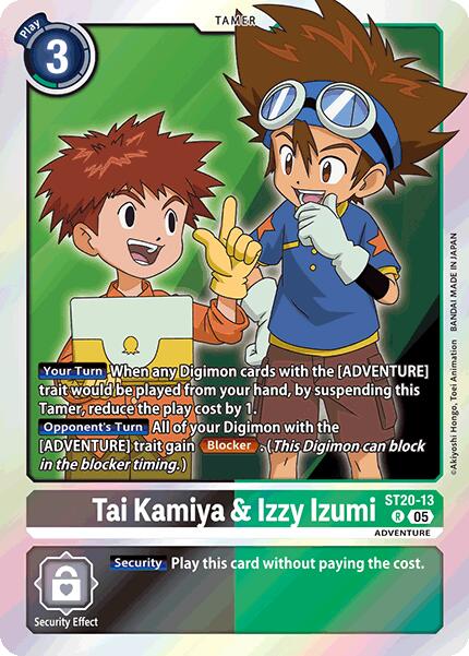 Tai Kamiya & Izzy Izumi [ST20-13] [Starter Deck: Protector of Light] | Clutch Gaming