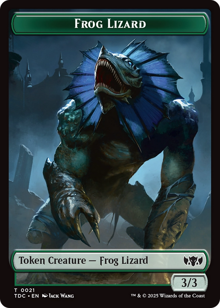 Frog Lizard // Dragon (0014) Double-Sided Token [Tarkir: Dragonstorm Commander Tokens] | Clutch Gaming