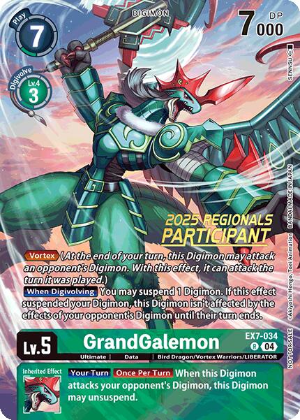 GrandGalemon [EX7-034] (2025 Regionals Participant) [Digimon LIBERATOR Promos] | Clutch Gaming