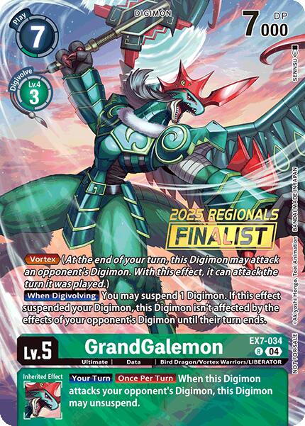 GrandGalemon [EX7-034] (2025 Regionals Finalist) [Digimon LIBERATOR Promos] | Clutch Gaming