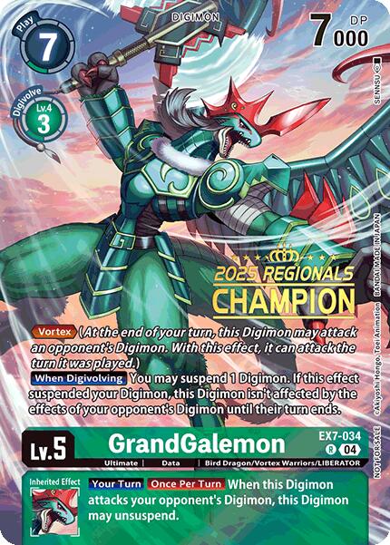 GrandGalemon [EX7-034] (2025 Regionals Champion) [Digimon LIBERATOR Promos] | Clutch Gaming
