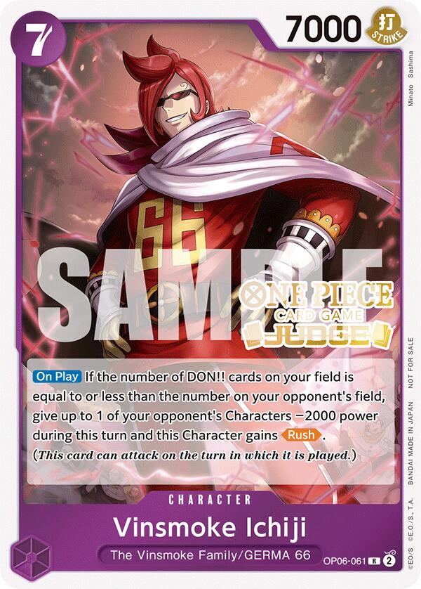 Vinsmoke Ichiji (Judge Pack Vol. 5) [One Piece Promotion Cards] | Clutch Gaming