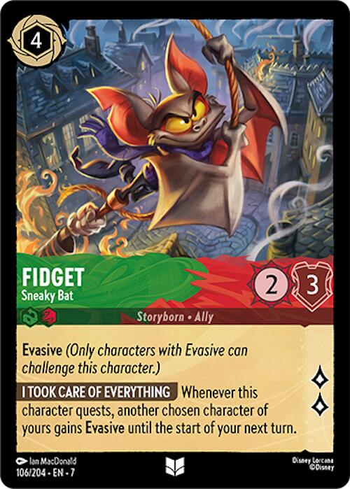Fidget - Sneaky Bat (106/204) [Archazia's Island] | Clutch Gaming