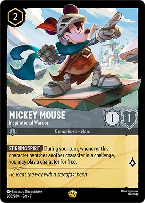 Mickey Mouse - Inspirational Warrior (200/204) [Archazia's Island] | Clutch Gaming